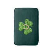 Glitter Shamrock en Hoefijzer badmat (Voorkant Verticaal)