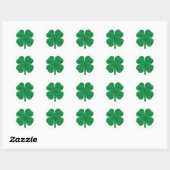 glitter shamrock ronde sticker (Vel)