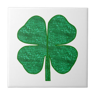 glitter shamrock tegeltje