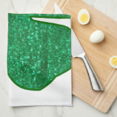 glitter shamrock theedoek (Quarter Fold)