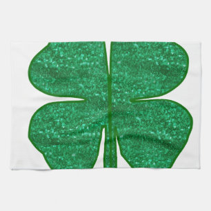 glitter shamrock theedoek