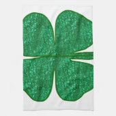 glitter shamrock theedoek (Verticaal)