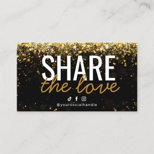 Glitter Share the Love Reference Card Visitekaartje (Voorkant)