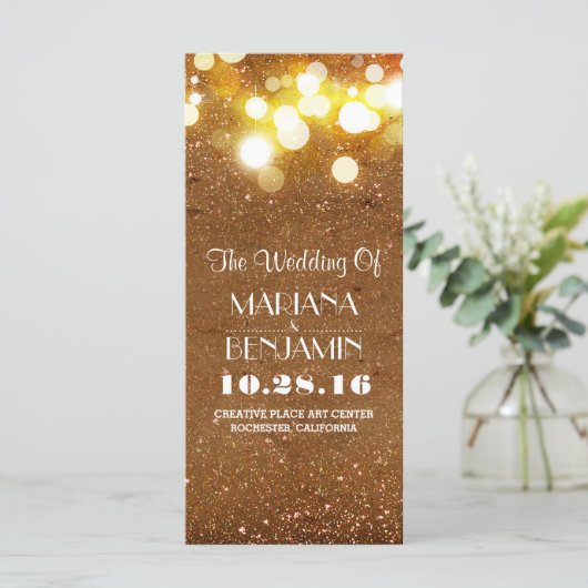 Glitter Shimmer Golden Blush String Lights Program Programma (Staand voorkant)