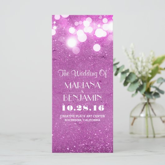 Glitter Shimmer paarse String Lights Programma (Staand voorkant)