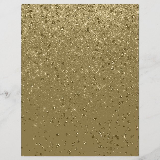 Glitter Shimmer Papier Goud Scrapbook Papier (Voorkant)