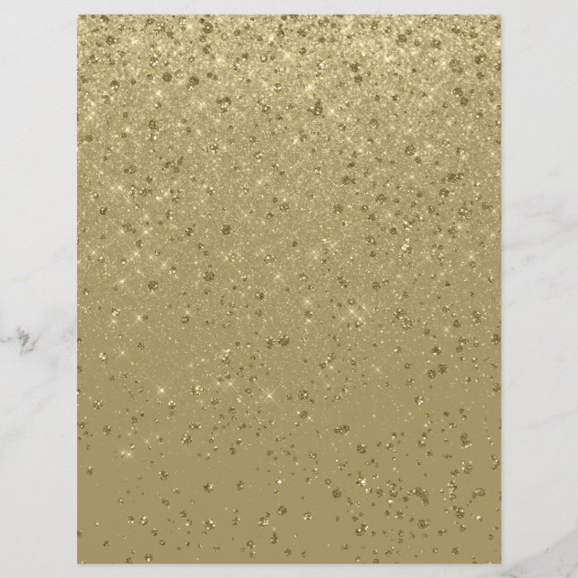 Glitter Shimmer Papier Goud Scrapbook Papier (Voorkant)