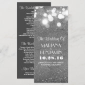 Glitter Shimmer Silver folie String Lights Program Programma (Voorkant / Achterkant)