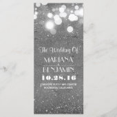 Glitter Shimmer Silver folie String Lights Program Programma (Voorkant)