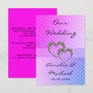 Glitter shine sequentie twee harten trouwliefde pe kaart