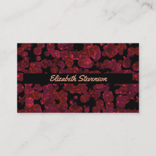 Glitter shine sequin confetti cirkels rood persoon visitekaartje
