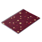 Glitter shine sequin confetti stras spreide rode g notitieboek (Linkerzijde)