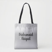 Glitter Silver Bridesmaid Gift Draagtas (Voorkant)