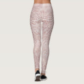 Glitter Silver Brush White roze Rose grill Sparkly Leggings (Achterkant)