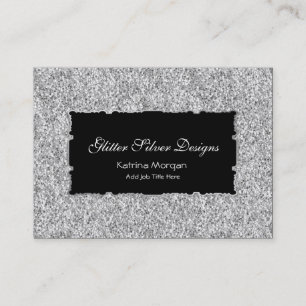 Glitter Silver Elegance Visitekaartjes