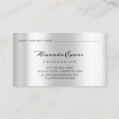 Glitter Silver Grey Nails Artist Drivers Afsprakenkaartje (Achterkant)