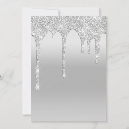 Glitter Silver, speciaal ontworpen voor Sweet Sixt Kaart (Achterkant)