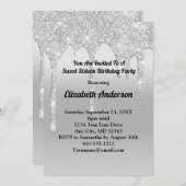 Glitter Silver, speciaal ontworpen voor Sweet Sixt Kaart (Voorkant / Achterkant)