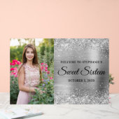 Glitter Silver Sweet sixteen d'arrivée Big (Mariage)