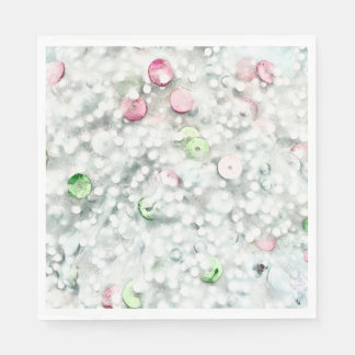 Glitter Slime Papieren Servetten Wit
