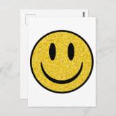 Glitter Smile Face Briefkaart (Voorkant / Achterkant)