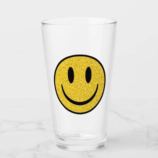 Glitter Smile Face Glas (Voorkant)