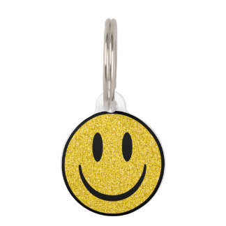 Glitter Smile Face Huisdierpenning