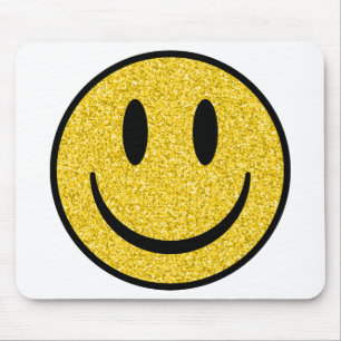 Glitter Smile Face Muismat