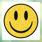 Glitter Smile Face Raamsticker (Vel 3)