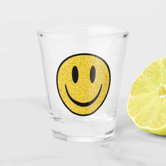 Glitter Smile Face Shot Glas (Voorkant)