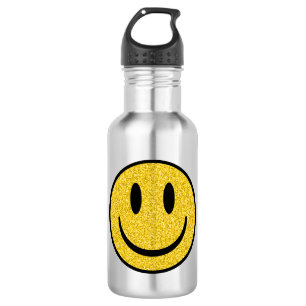 Glitter Smile Face Waterfles