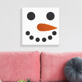 Glitter Sneeuwman Winter Canvas Kunst Kerstcadeau (Insitu (Woonkamer))