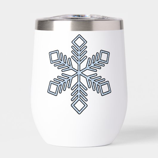 Glitter Sneeuwvlok - Baby Blauwe Takken (Voorkant)