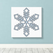 Glitter Snowflake - Baby Blue Branches Canvas Afdruk (Insitu (Houten vloer))