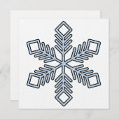Glitter Snowflake - Baby Blue Branches Kaart (Voorkant / Achterkant)