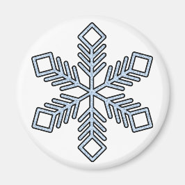 Glitter Snowflake - Baby Blue Branches Magneet