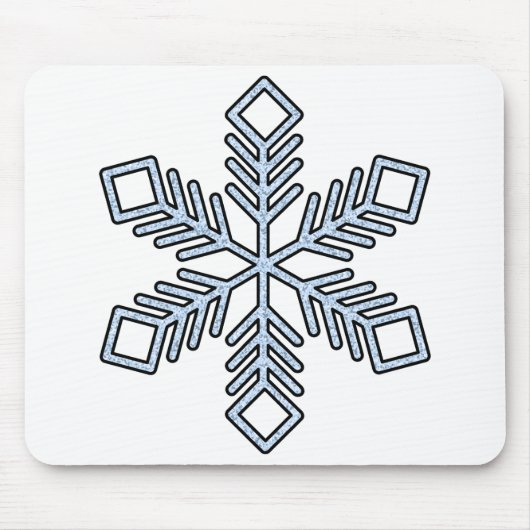 Glitter Snowflake - Baby Blue Branches Muismat (Voorkant)