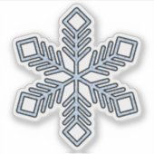 Glitter Snowflake - Baby Blue Branches Sticker (Voorkant)