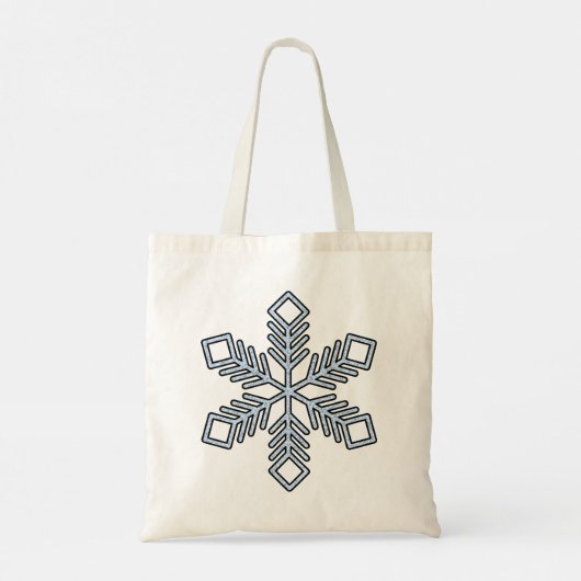 Glitter Snowflake - Baby Blue Branches Tote Bag (Achterkant)
