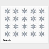 Glitter Snowflake - Baby Blue Branches Vierkante Sticker (Vel)