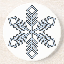 Glitter Snowflake - Baby Blue Branches Zandsteen Onderzetter