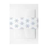 Glitter Snowflake Pattern Uitnodigingen Wikkel (Voorkant Voorbeeld)