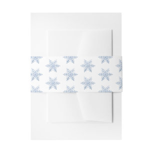 Glitter Snowflake Pattern Uitnodigingen Wikkel