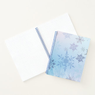 Glitter Snowflake Snowy Mountain Winter Notitieboek