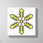 Glitter Snowflake - Yellow Star Canvas Afdruk (Voorkant)