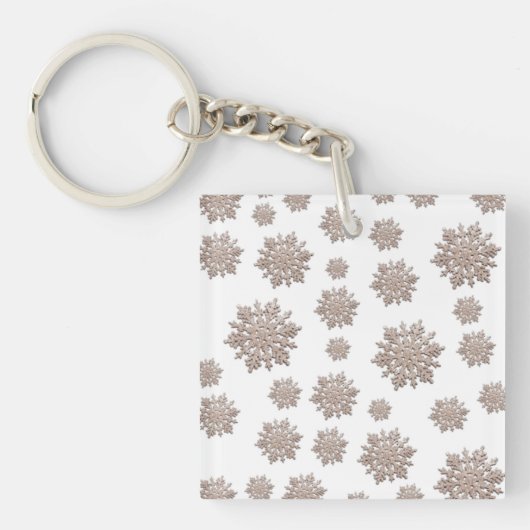 Glitter Snowflakes Sleutelhanger (voorkant)