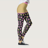 Glitter sorteert roze en goudharten monogram leggings (Rechts)