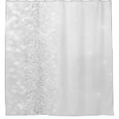 Glitter Spark Abstract Princess Gray Silver Douchegordijn (Voorkant)