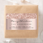 Glitter Spark Roos Gold Bridal Feestdagen Kerstmis Etiket (Insitu)