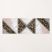 Glitter Sparking Silver Marble Glitter Yoga Mat (Voorkant (horizontaal))